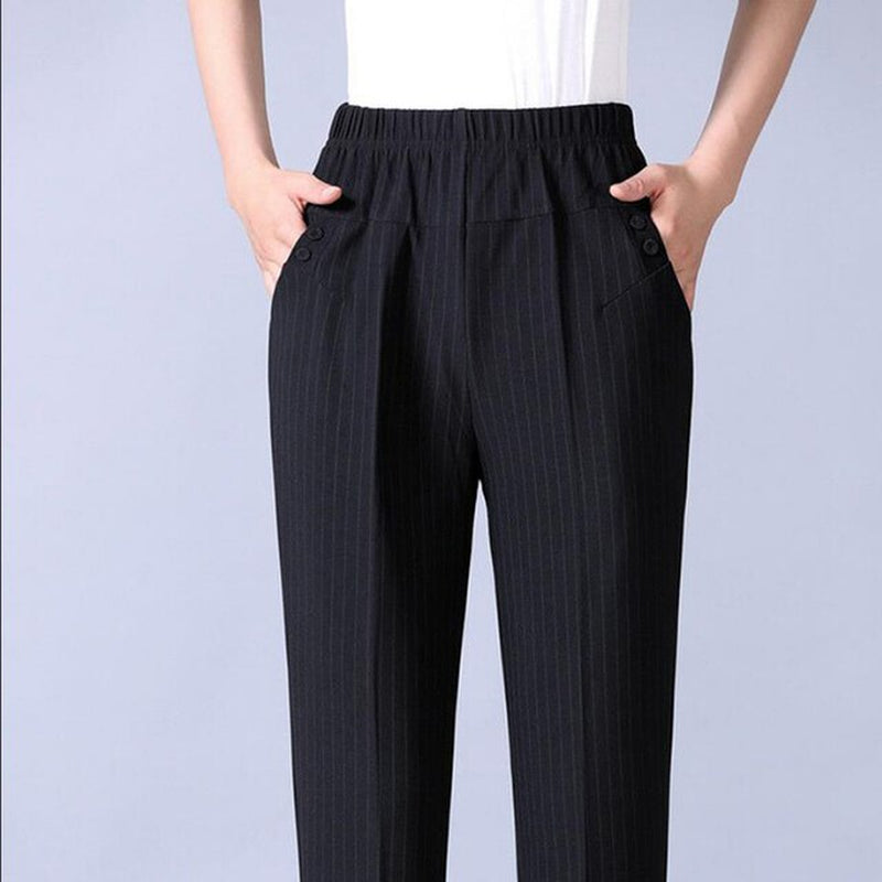 Summer Thin Casual Harem Pants Women Oversize 5Xl High Waist Baggy Pantalones Mother Ankle Length Stretch Classics Trousers