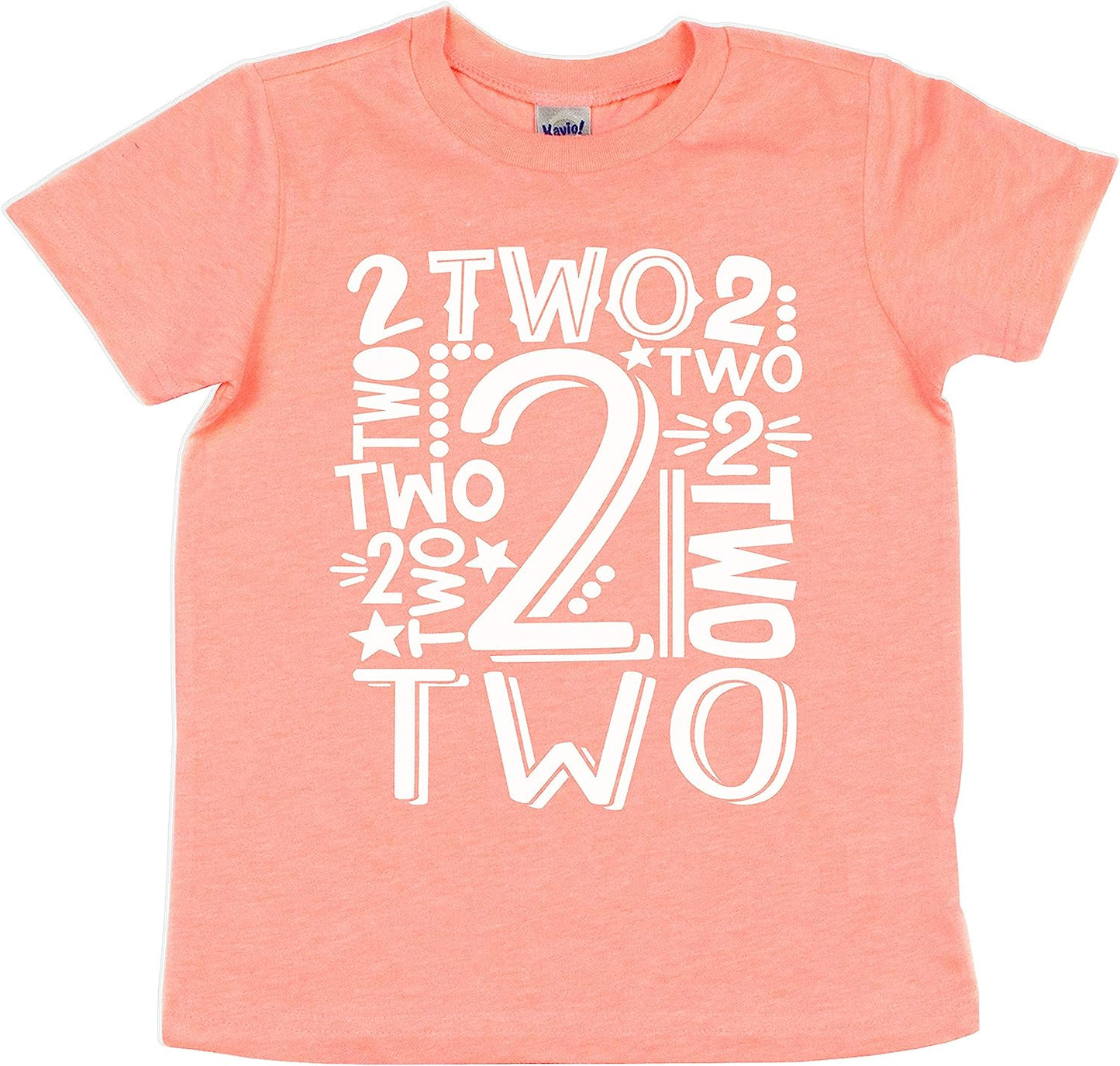Two Boys Girls 2Nd Birthday Shirt Gift Toddler Kids Party T-Shirt