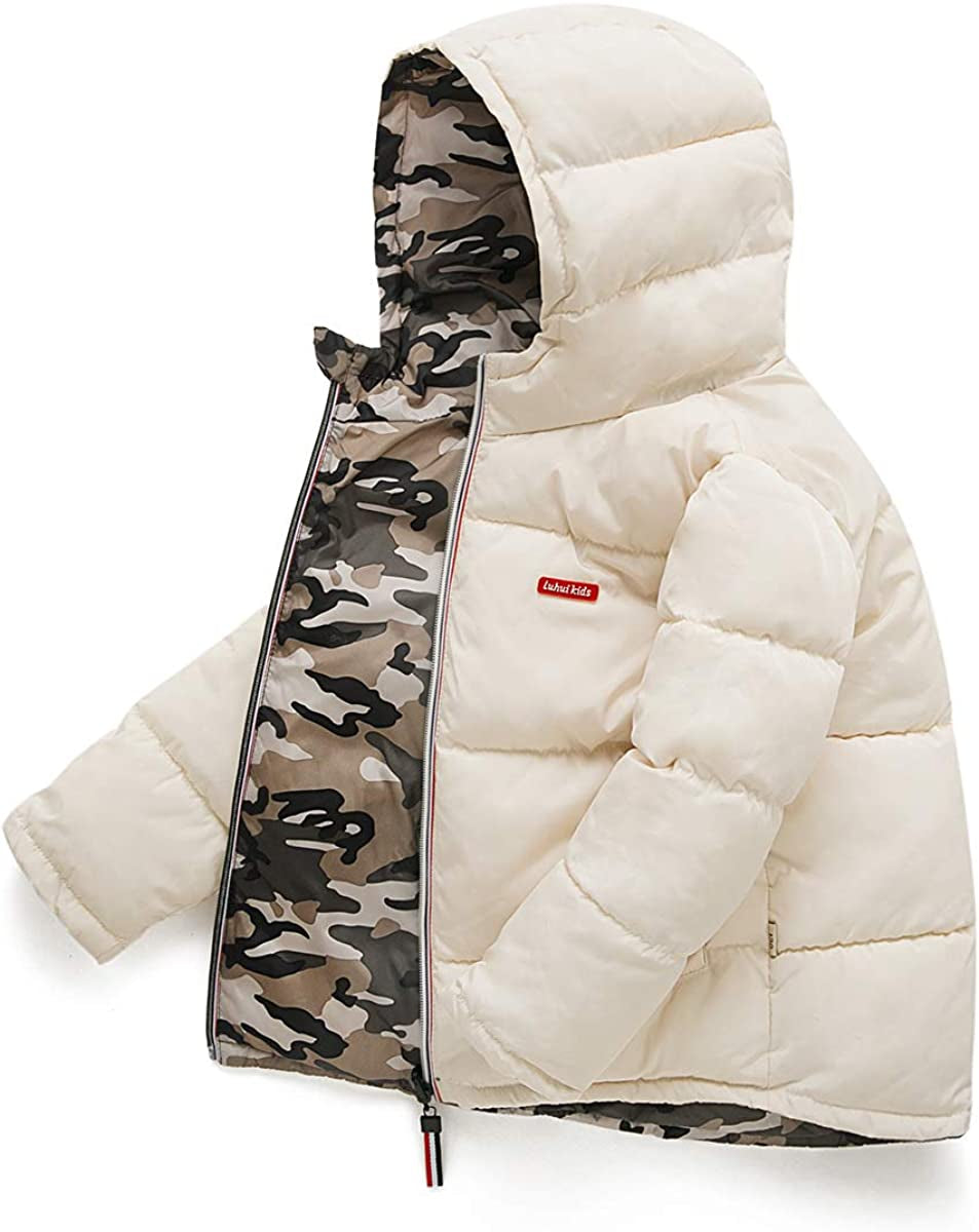 Little Boys Girls Winter Light Puffer Jacket Kids Teen Hooded Warm down Coat Outwear for 2-8 Years